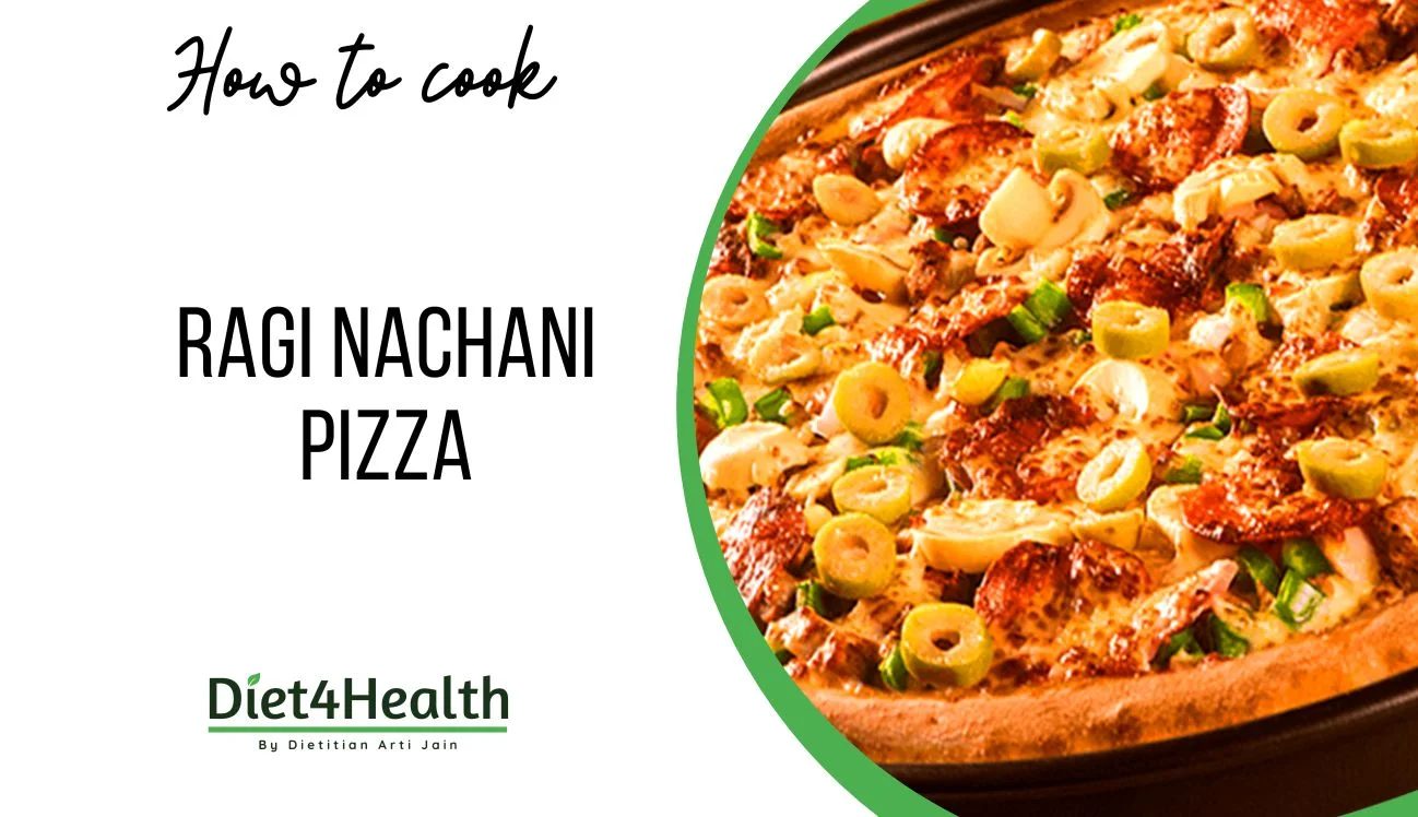 Healthy Ragi Nachani Pizza Recipe by Dietitian Arti Jain – High Fiber Weight Loss Friendly Pizza