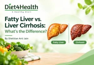 Fatty liver vs liver cirrhosis comparison by Dietitian Arti Jain
